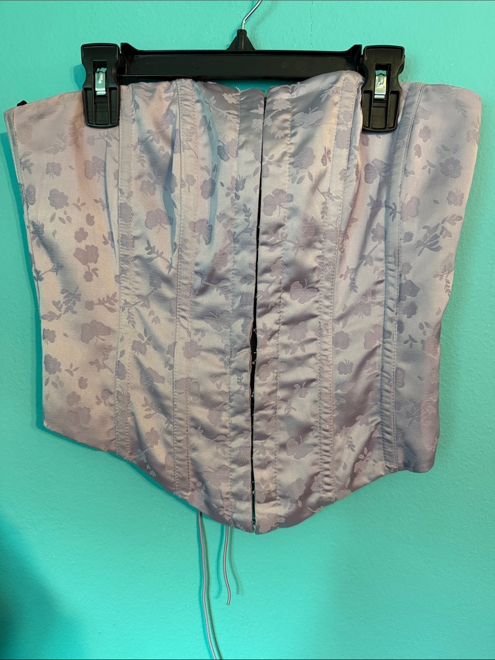 Betsey Johnson x Forever 21 Lavender Corset Blouse Top M